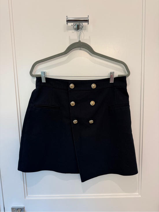 Zara Dresses & Skirts - ZARA Navy Blue Mini Skirt with Button Details Size Large